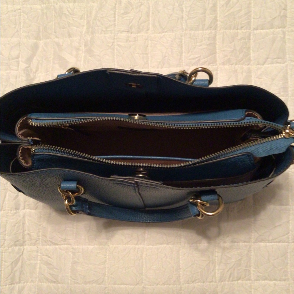 Nanette Lepore Blue Satchel with Black Handles - Picture 3 of 8